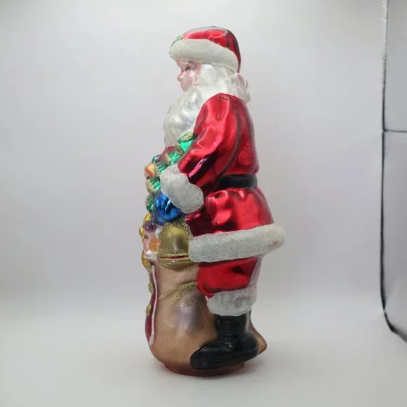 PESCHKA Vintage 1996 Hand Blown Glass Santa Claus - Christmas - 11” Table Decor - Picture 2 of 5